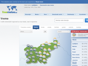'freemeteo.si' screenshot