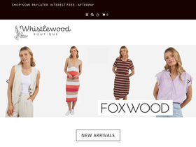 whistlewoodboutique.com.au homepage screenshot