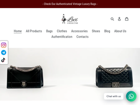 Lux Collector homepage screenshot