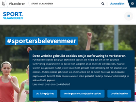 'sport.vlaanderen' screenshot