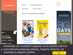 'spargalka.lt' screenshot