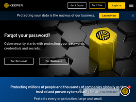 'keepersecurity.com' screenshot