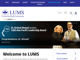 'lums.edu.pk' screenshot