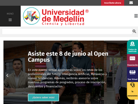 'udem.edu.co' screenshot