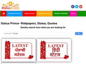 'statusprince.com' screenshot