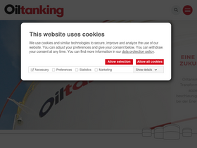 'oiltanking.com' screenshot