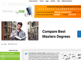 'file-extensions.org' screenshot
