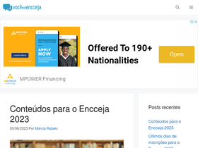 'vocenoencceja.com.br' screenshot