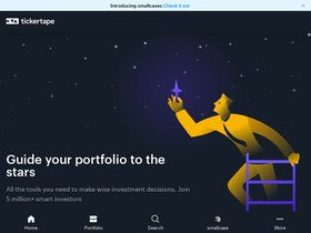 'tickertape.in' screenshot