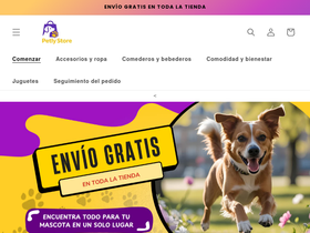 Petly Store homepage screenshot