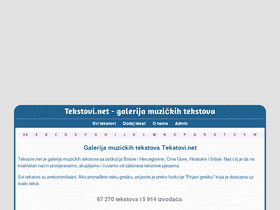 'tekstovi.net' screenshot