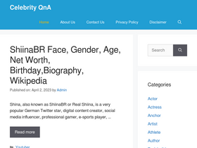 'celebrityqna.com' screenshot