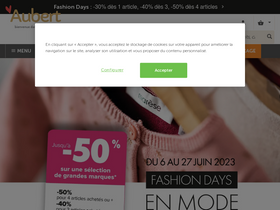 'aubert.com' screenshot