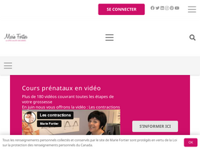 'mariefortier.com' screenshot