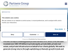 'partnersgroup.com' screenshot