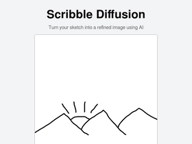 Scribble Diffusion - Turn your sketch into a refined image using AI