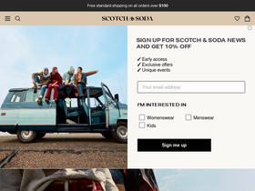 Scotch Soda homepage screenshot
