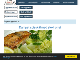 'matoppskrift.no' screenshot