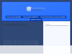 'puzzlepageanswers.org' screenshot