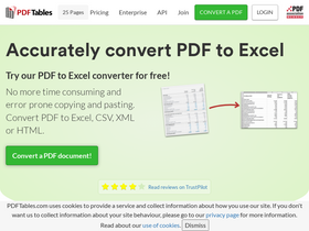 'pdftables.com' screenshot