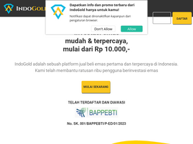 'indogold.id' screenshot