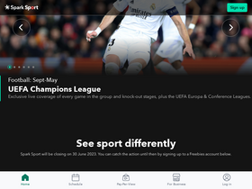 'sparksport.co.nz' screenshot