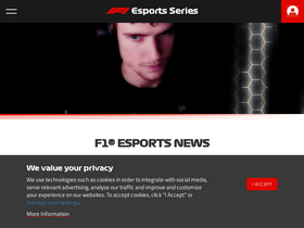 'f1esports.com' screenshot