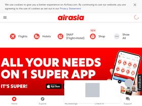'airasia.co.in' screenshot