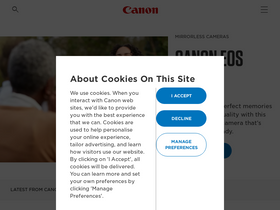 'canon.co.za' screenshot