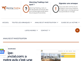 'warning-trading.com' screenshot