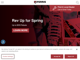 'ferrismowers.com' screenshot