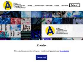 'atlasgeneticsoncology.org' screenshot