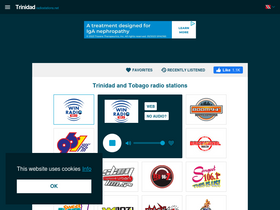 'trinidadradiostations.net' screenshot