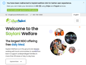 'saylaniwelfare.com' screenshot