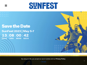 'sunfest.com' screenshot