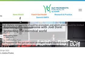 'gutmicrobiotaforhealth.com' screenshot