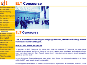 'eltconcourse.com' screenshot