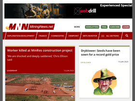 'miningnews.net' screenshot
