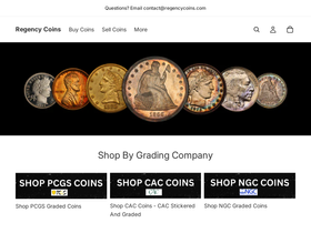 regencycoins.com homepage screenshot
