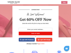 'madamglam.com' screenshot