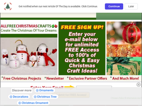 'allfreechristmascrafts.com' screenshot
