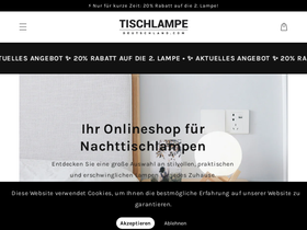 Tischlampe De homepage screenshot