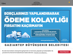 'gaziantep.bel.tr' screenshot