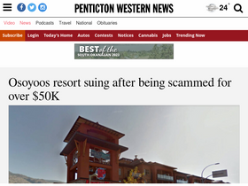 'pentictonwesternnews.com' screenshot