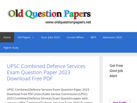 'oldquestionpapers.net' screenshot