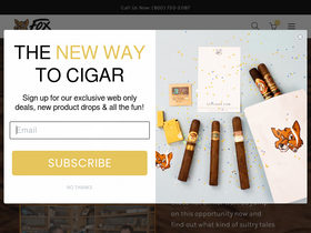 'foxcigar.com' screenshot