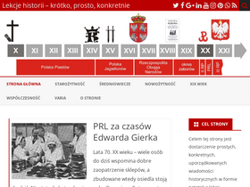 'lekcjehistorii.pl' screenshot