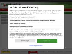 'wahretabelle.de' screenshot