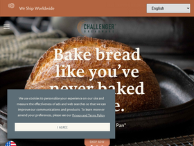 'challengerbreadware.com' screenshot