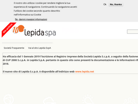 'lepida.it' screenshot